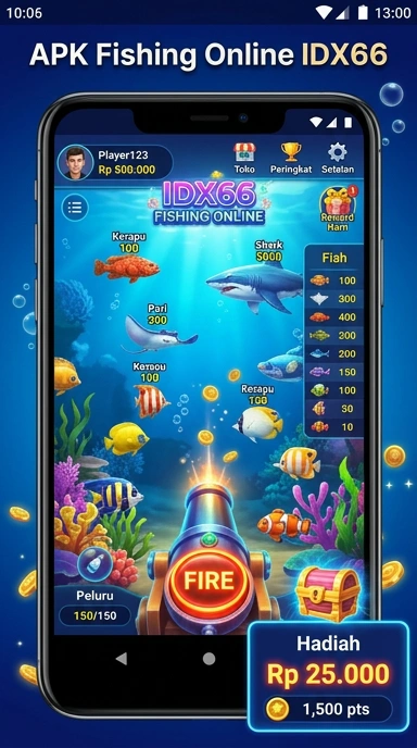 Screenshot antarmuka utama aplikasi idx66.